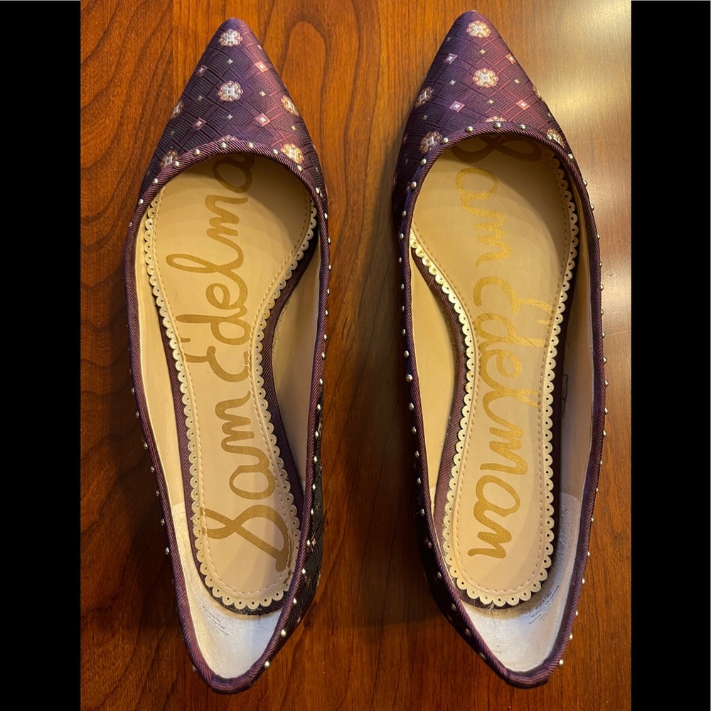 Sam Edelman Rivera Burgundy Size 6 flats with gold